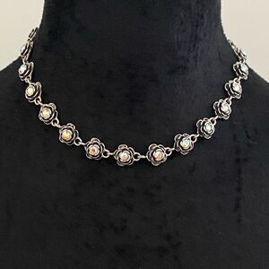 Premier Designs Aurora Boralis Floral Necklace